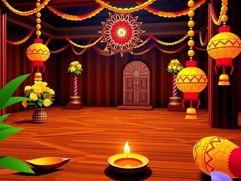 Wisdom Walk Diwali Event Wisdom Walk Diwali event screenshot showing festive decorations